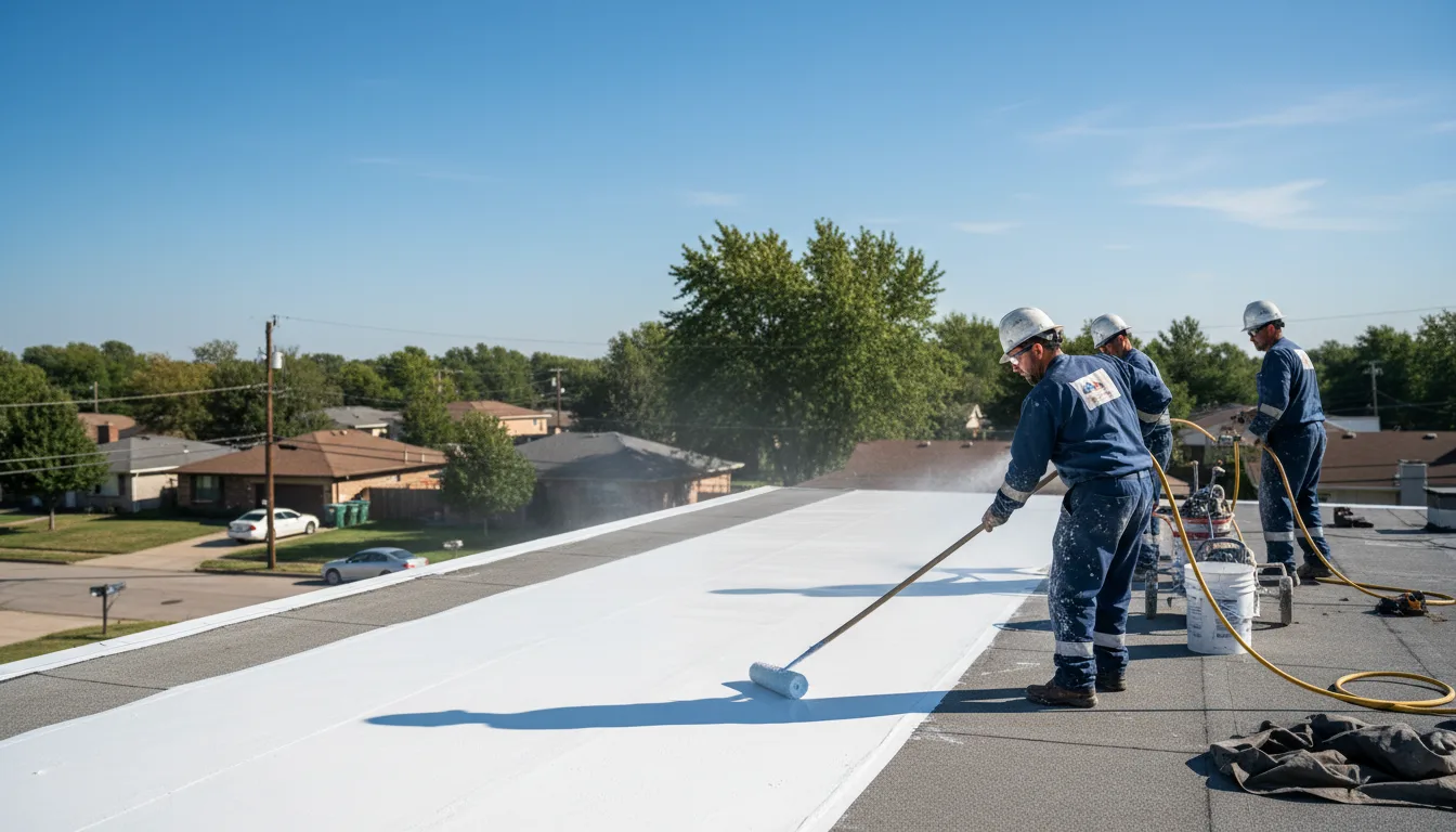 Commercial roof coating in Girard, IL near me